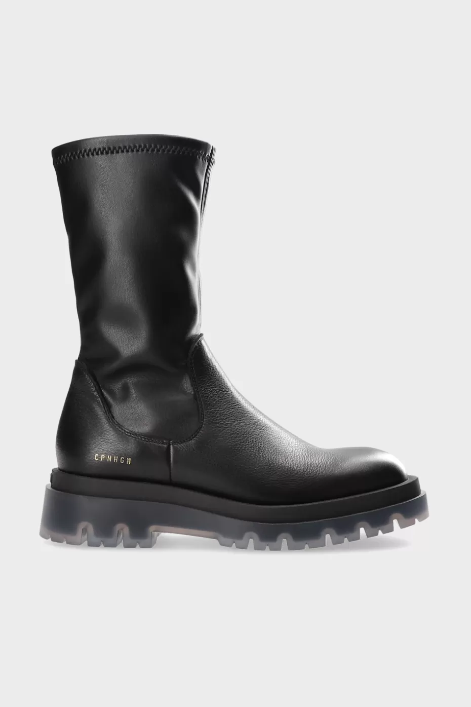 Boots^COPENHAGEN STUDIOS CPH1006 Leather/vegan Stretch black/clear