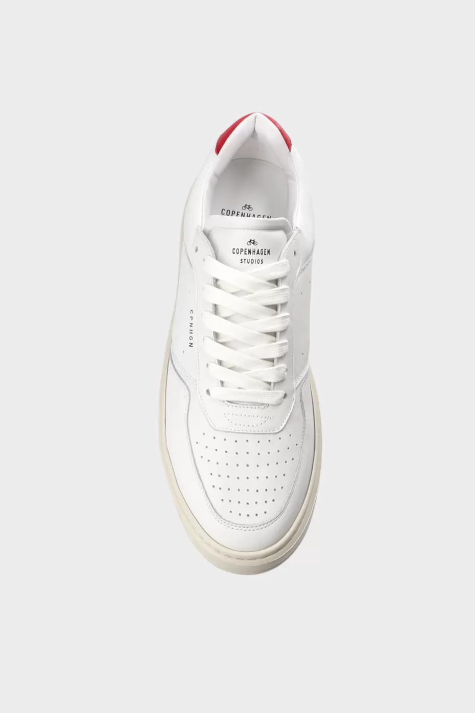 Sneaker^COPENHAGEN STUDIOS CPH1M Vitello white/red