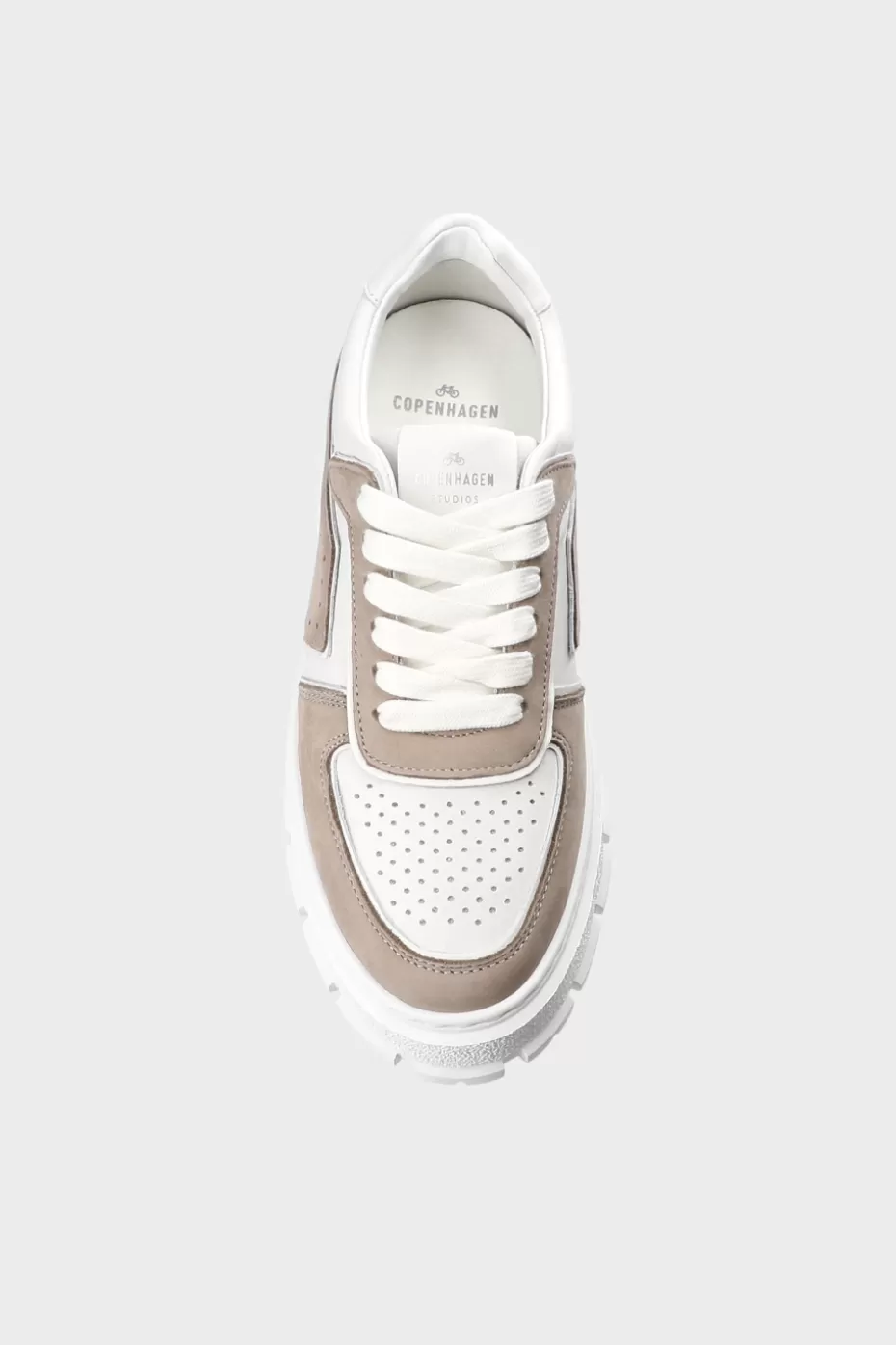 Sneaker^COPENHAGEN STUDIOS CPH332 Leather Mix greige/white