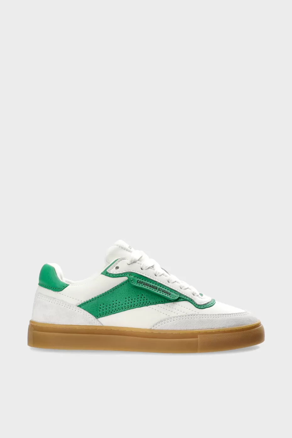 Sneaker^COPENHAGEN STUDIOS CPH90 Leather Mix white/green/caramel