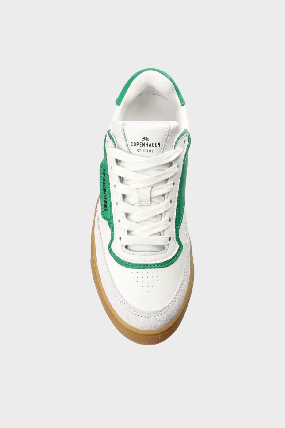 Sneaker^COPENHAGEN STUDIOS CPH90 Leather Mix white/green/caramel