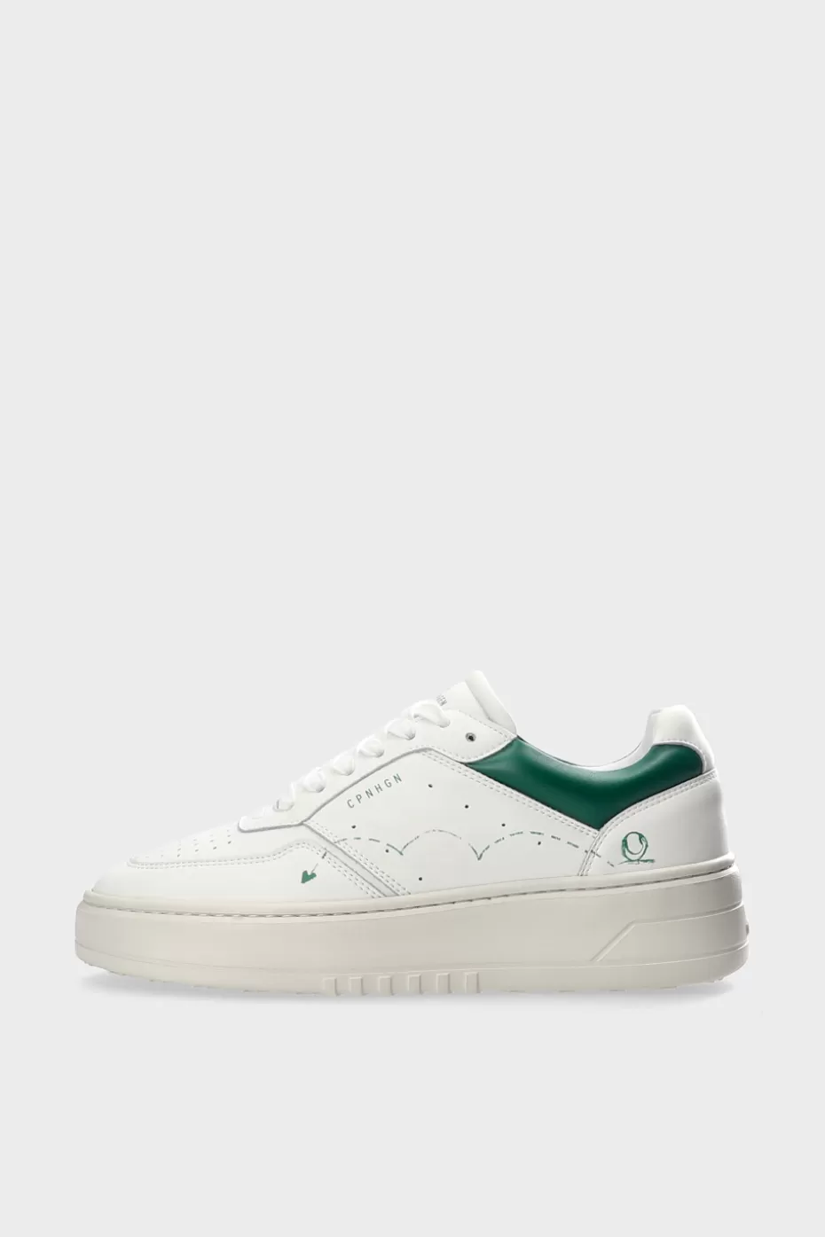 Sneaker^COPENHAGEN STUDIOS CPH LONDON Leather white/green