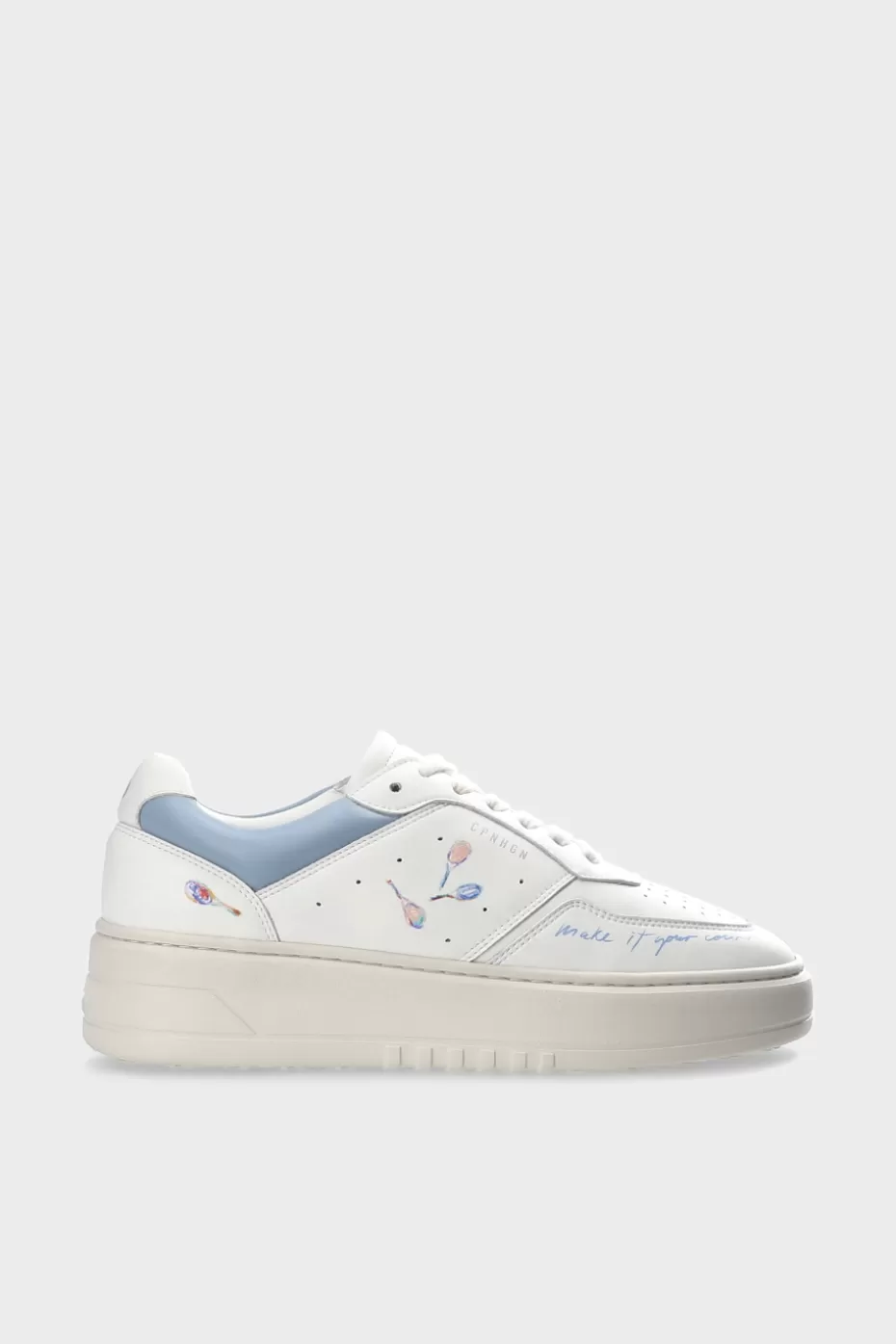 Sneaker^COPENHAGEN STUDIOS CPH MELBOURNE Leather white/light blue