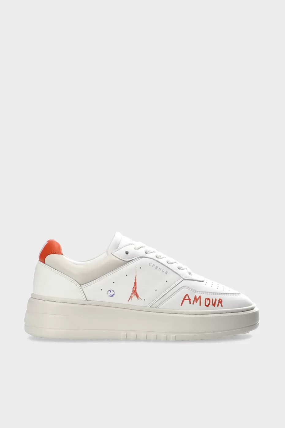 Sneaker^COPENHAGEN STUDIOS CPH PARIS Leather white/orange